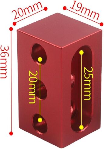 Aluminum Alloy Cushion Block for Astronomical Telescope Guiding Ring, Vibration Reduction Horizontal Lifting Mount for 36mm and 50mm Scopes(36mm Red) in Kuwait