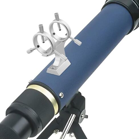 Astronomical Telescope Finder Scope Mount Adjustable Aluminum Alloy Bracket Ring 28-32mm for Guide Scope Pointer Holder Black Silver(Silver) in Kuwait