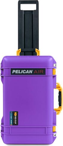 Pelican Air 1535 Carry-On Case Galaxy Purple with Black Handles, TSA Locking Latches & Trolley - Includes TrekPak Kit & Mesh Lid Organizer in Kuwait