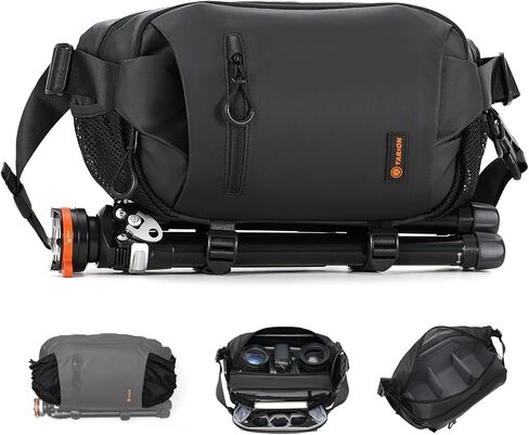 TARION Urban Camera Shoulder Sling Bag Compact 5.5L XProber | Expandable Wet/Dry Separation Pocket, Waterproof, Bottom Tripod Strap, for Mirrorless Cameras, Outdoor Photography in Kuwait