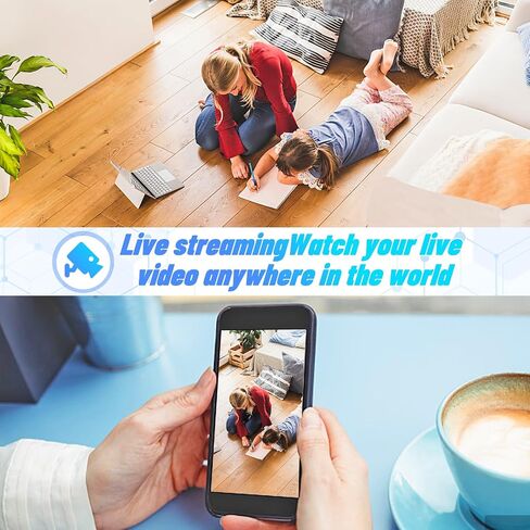 Wireless Smart Spy Small 1080P WiFi Camera Indoor Hidden Security Camera Baby Monitor Surveillance Security Cam Motion Detection with App Live Feed in Kuwait