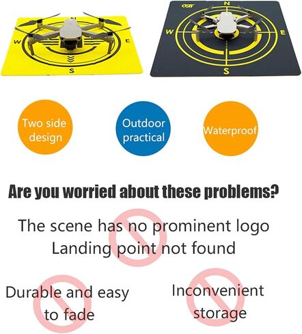 Fast Foldable PU Landing Pad for Insta360 Antigravity A1 8K Drone, Mini 5 Pro Landing Mat, 43cm Double Sided Universal Camera Drone Park Mat, Portable Helipad Quadcopters Accessories in Kuwait