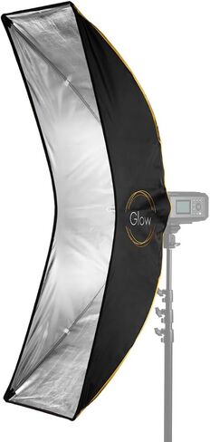 Glow EZ Lock ARC Curved Strip Softbox with Bowens Mount (14" x 48") | EZ Lock frame with Bowens mount and curved diffuser for headshots, portraits and studio lighting in Kuwait