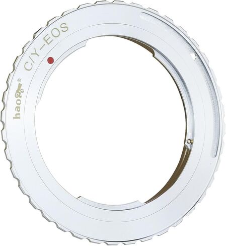 Haoge Lens Mount Adapter for Contax/Yashica C/Y CY Mount Lens to Canon EOS Rebel 80D 70D 60D 50D 550D 500D 5D 5DS 7D EF EF-S Mount Camera Silver in Kuwait