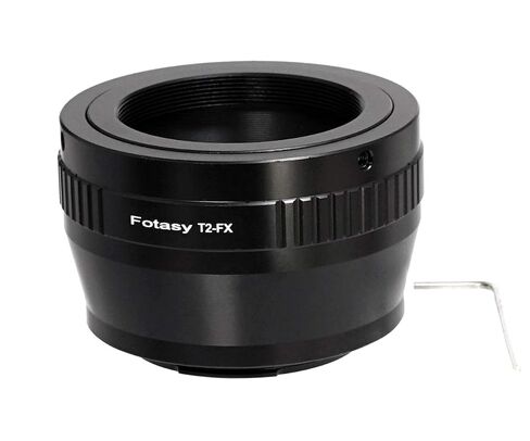 Fotasy Adjustable T2/ T Mount lens to Fuji X Adapter, T Mount to Fujifilm X Mount Adapter, Compatible with Fujifilm X-Mount Cameras X-Pro2 X-E2 X-E3 X-A5 X-M1 X-T1 X-T2 XT3 X-T10 X-T20 X-T30 X-H1 in Kuwait