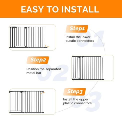 Bonnlo 120.5-Inch Metal Fireplace Fence Guard 5-Panel Baby Safety Gate/Barrier/Play Yard with Door Christmas Tree Fence Hearth Gate for Kids/Pet/Toddler/Dog/Cat, Black in Kuwait