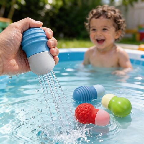 3Pack Bath Toys for Toddlers 1-6-Sensory Squeezing Toys for Children's bathtubs and Swimming Pools-Toddler Water Toys in Kuwait