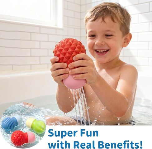 3Pack Bath Toys for Toddlers 1-6-Sensory Squeezing Toys for Children's bathtubs and Swimming Pools-Toddler Water Toys in Kuwait