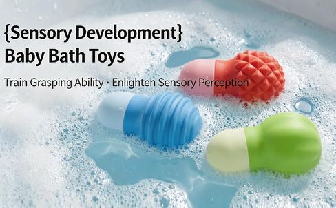 3Pack Bath Toys for Toddlers 1-6-Sensory Squeezing Toys for Children's bathtubs and Swimming Pools-Toddler Water Toys in Kuwait