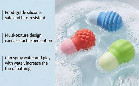 3Pack Bath Toys for Toddlers 1-6-Sensory Squeezing Toys for Children's bathtubs and Swimming Pools-Toddler Water Toys in Kuwait