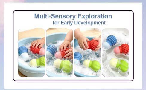 3Pack Bath Toys for Toddlers 1-6-Sensory Squeezing Toys for Children's bathtubs and Swimming Pools-Toddler Water Toys in Kuwait