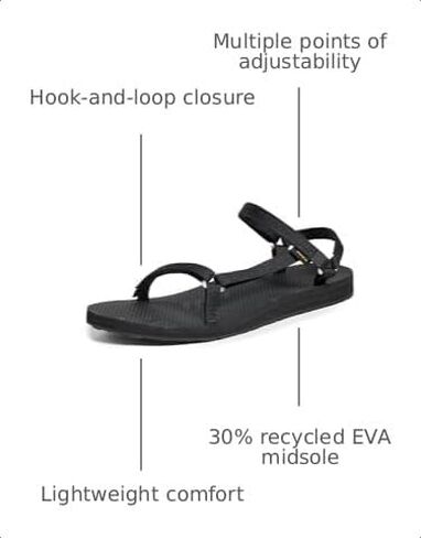 Teva Women's Original Universal Slim, Black, 5 Medium US in Kuwait