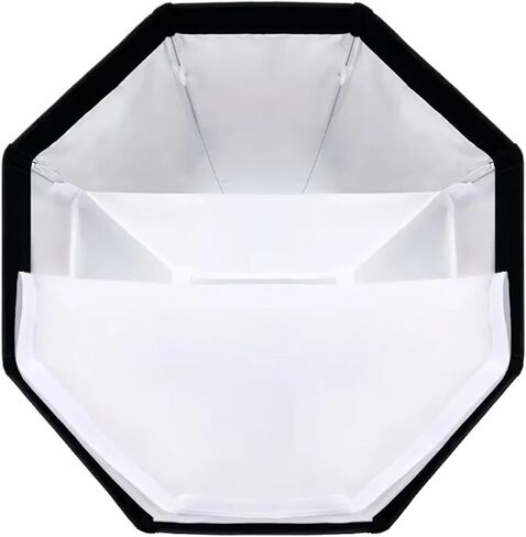 Compatible for Godox AD200 V1 65/90cm Octagon Umbrella Softbox | Umbrella foldable frame, creates round catchlights for outdoor portrait & event shooting(65CM) in Kuwait