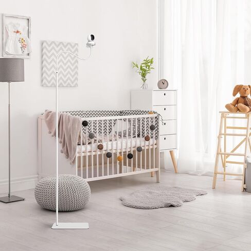 Baby Monitor Floor Stand Universal Stand Compatible with Nanit Pro, HelloBaby, Infant Optics DXR-8 Pro, VTech, 35"-69" Adjustable Height, Heavy Duty Anti-Tipping Base & Hidden Cable Mount in Kuwait