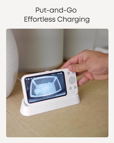 eufy Security Baby Monitor E20 with 2K HD Camera & Charging Base, 5'' 720p Display, Hybrid Wi-Fi & No Wi-Fi Connection, Pan-Tilt, 4X Zoom, Portable Camera with Built-in Battery in Kuwait