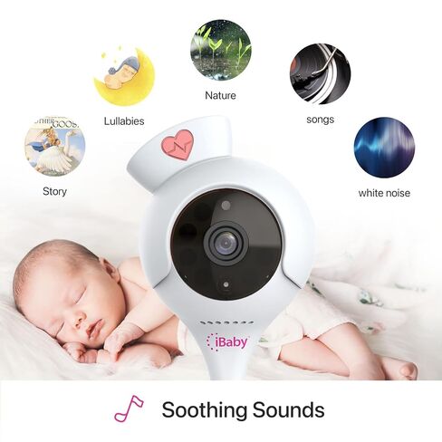 iBaby Smart Baby Breathing Monitor - with Camera and Audio, Tracking Baby's Breathing, Sleeping, Movement. i2 Wi-Fi Video Baby Monitor, Contactless, Work with Smartphone. in Kuwait