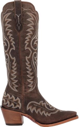 Durango Womens Crush Embroidered Snip Toe Casual Boots Over the Knee Mid Heel 2-3" in Kuwait