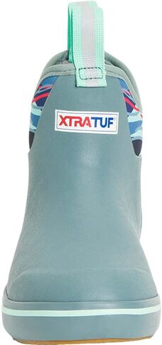 XTRATUF Women's Durable Waterproof Breathable Slip-Resistant 6 Inch Ankle Deck Boots, Trooper Blue/Beach Glass, 5 in Kuwait