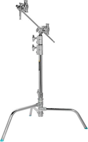 Flashpoint 20" Quick Release Turtle Base C-Stand Kit with 2.5" Grip Head 20" Grip Arm (Chrome) in Kuwait