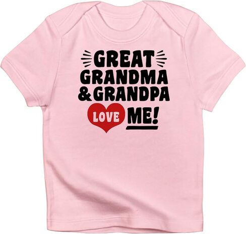 CafePress Great Grandma and Grandpa Love Me Infant T Shirt Cute 100% Cotton Infant Graphic T-Shirt in Kuwait