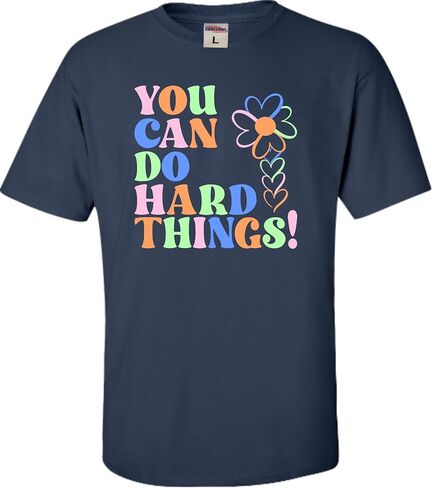 Go All Out You Can Do Hard Things Motivational Teacher Mens Toddler Women Youth T-Shirt in Kuwait