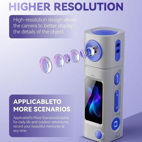 Tiny Digital Camera with 1080P Video 230 Degree Rotating Lens and with for Travel Photography Fashion Camera in Kuwait
