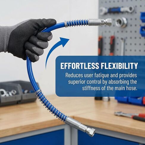 247338 Airless Whip Hose, 4ft 3/16“ Flexible Paint Sprayer Hose, for Graco Magnum Sprayers 247338 (Pressure up to 3000 PSI) in Kuwait
