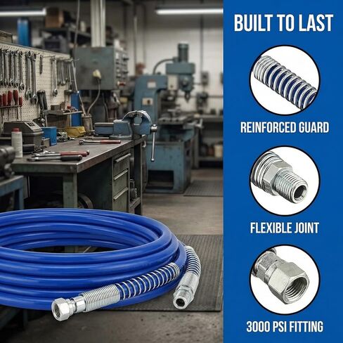 247338 Airless Whip Hose, 4ft 3/16“ Flexible Paint Sprayer Hose, for Graco Magnum Sprayers 247338 (Pressure up to 3000 PSI) in Kuwait