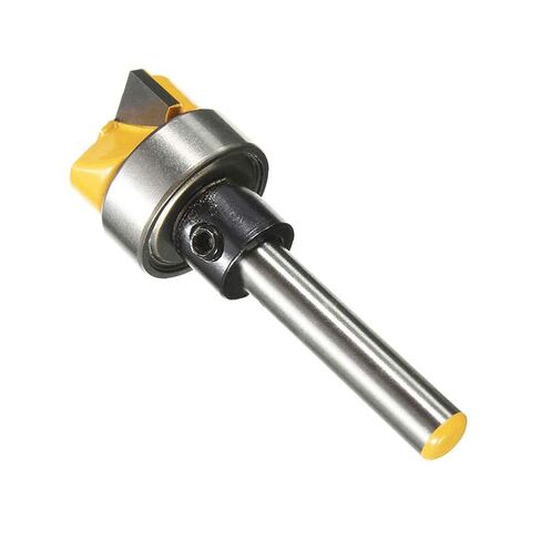 Yakamoz Flush Trim Template Router Bit, 1/4" Shank Carbide for Wood Cutting | Bearing guided cut, anti-kickback build; C3 tungsten carbide; for hardwood MDF plywood; carpenters & DIY woodworkers in Kuwait
