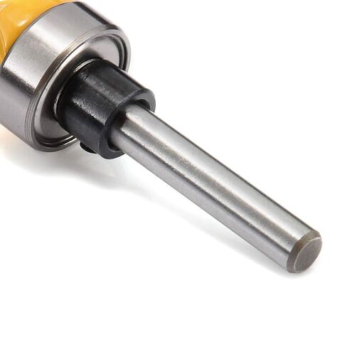 Yakamoz Flush Trim Template Router Bit, 1/4" Shank Carbide for Wood Cutting | Bearing guided cut, anti-kickback build; C3 tungsten carbide; for hardwood MDF plywood; carpenters & DIY woodworkers in Kuwait