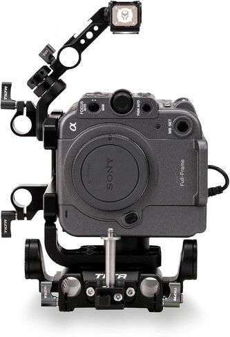 Tilta Vertical Mounting Camera Cage Kit for Sony FX6, Gold Mount | Includes top handle, plates, side arm and battery plate for mounting, stability and power in Kuwait