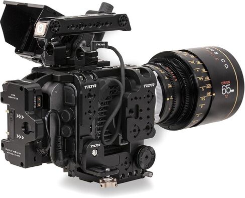 Tilta Vertical Mounting Camera Cage Kit for Sony FX6, Gold Mount | Includes top handle, plates, side arm and battery plate for mounting, stability and power in Kuwait