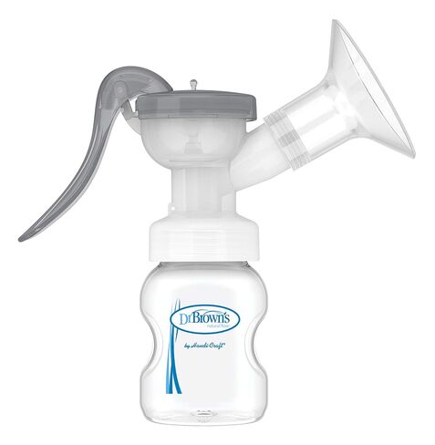 Dr. Brown’s Manual Breast Pump with SoftShape 100% Silicone Shield (B, 25mm flange) & Anti-Colic Options+ Wide-Neck Baby Bottle 5 oz/150 mL, with Level 1 Slow Flow Nipple in Kuwait