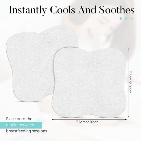 Frienda 20 Pieces Soothing Gel Pads Adjusting Hydrogel Reusable Pads Breastfeeding Essentials Nursing Pad Breast Pad Cooling Relief for Moms Sore Nipples from Pumping or Nursing in Kuwait