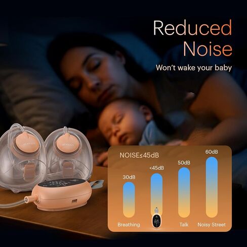 Upgraded Wearable Hands Free Breast Pump: D6 Portable Low Noise Breastfeeding Pumps with 3 Modes & 9 Levels & Memory Function | Leak-Proof Double-Seal Design | Strong Suction 15/17/21/25mm Flange in Kuwait