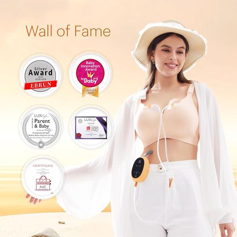 Upgraded Wearable Hands Free Breast Pump: D6 Portable Low Noise Breastfeeding Pumps with 3 Modes & 9 Levels & Memory Function | Leak-Proof Double-Seal Design | Strong Suction 15/17/21/25mm Flange in Kuwait
