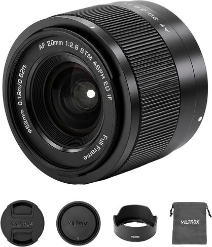 VILTROX AF 20mm F2.8 FE Auto Focus Lens for Sony E-Mount, Full Frame Ultra Wide Angle Prime Lens for Vlog, Landscape, Portrait, Compatible with a7CR a7C II a7C a6700 ZV-E100 a6600 a6400 a7IV a7III in Kuwait