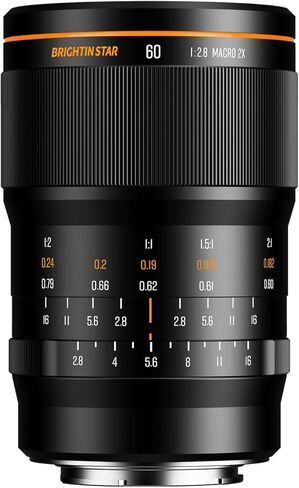 Brightin Star 60mm F2.8 2X Macro Lens for for Sony E Mount Mirrorless Cameras, APS-C Manual Focus MF Prime Large Aperture Lens, Fit for A6700 A6600 A6500 A6400 ZV-E10 ZV-E10II in Kuwait