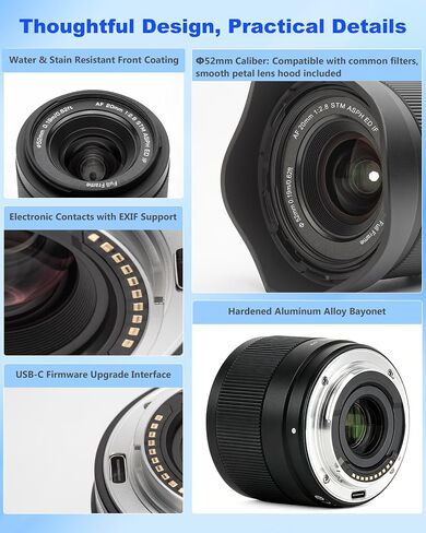 VILTROX AF 20mm F2.8 FE Auto Focus Lens for Sony E-Mount, Full Frame Ultra Wide Angle Prime Lens for Vlog, Landscape, Portrait, Compatible with a7CR a7C II a7C a6700 ZV-E100 a6600 a6400 a7IV a7III in Kuwait