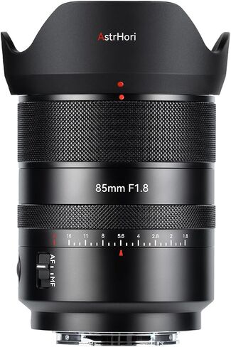 AstrHori AF 85mm F1.8 II Full Frame Lens Upgrade Autofocus Prime Portrait Lens for Panasonic LUMIX S Series & Sigma L Mount Mirrorless Cameras (Black) in Kuwait