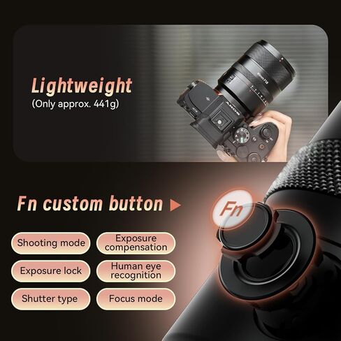 AstrHori AF 85mm F1.8 II Full Frame Lens Upgrade Autofocus Prime Portrait Lens for Panasonic LUMIX S Series & Sigma L Mount Mirrorless Cameras (Black) in Kuwait