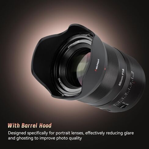 AstrHori AF 85mm F1.8 II Full Frame Lens Upgrade Autofocus Prime Portrait Lens for Panasonic LUMIX S Series & Sigma L Mount Mirrorless Cameras (Black) in Kuwait