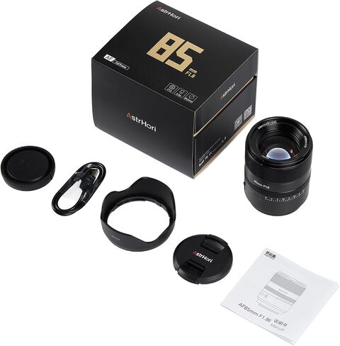 AstrHori AF 85mm F1.8 II Full Frame Lens Upgrade Autofocus Prime Portrait Lens for Panasonic LUMIX S Series & Sigma L Mount Mirrorless Cameras (Black) in Kuwait