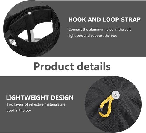 Sosoport Portable Black Cloth Camera Flash Reflector Softbox Diffuser Light Cover for Photography and Location-Based Environments, Portable Size Softens Light Effectively in Kuwait