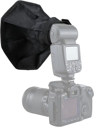 Compatible for Nikon Speedlights 20cm Flash Softbox Diffuser | Mini compact design softens flash glare for close-up portrait and makeup photography in Kuwait