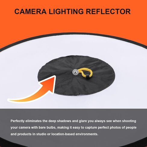 Zerodeko Portable Camera Flash Reflector Light Diffuser Made of Cloth, Adjustable Size Eliminates Shadows for Photography and Travel Use in Kuwait