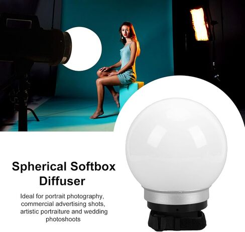 15cm Soft Light Ball Flash Diffuser, Universal Mount Modifier in Kuwait