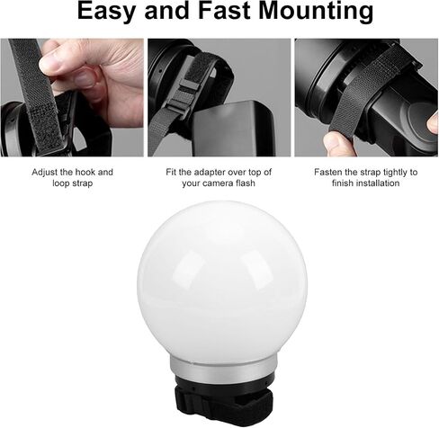 15cm Soft Light Ball Flash Diffuser, Universal Mount Modifier in Kuwait