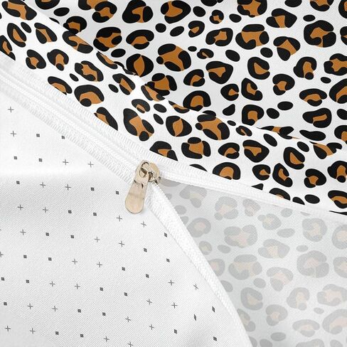 Manfei Leopard Print Bedding Set Toddler Size Cheetah Duvet Cover Set 2Pcs for Kids Girls Boys Room Decor Brown Camo Printed Soft Modern Abstract Pattern Quilt Cover,1 Pillowcase(No Core) in Kuwait