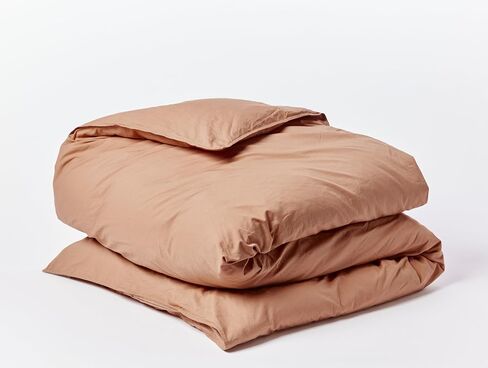 Coyuchi Crinkled Percale Duvet Cover, Twin 100% GOTS Certified | Organic Cotton, Crisp and Cool Lightweight, Breathable and Smooth (Alpine White) in Kuwait